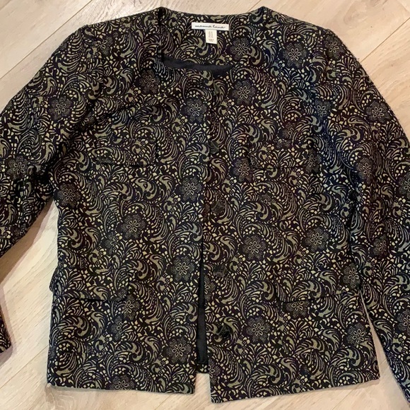 Marina Luna NWOT Floral Patterned Button Up Jacket US Sz 10 - Picture 6 of 6